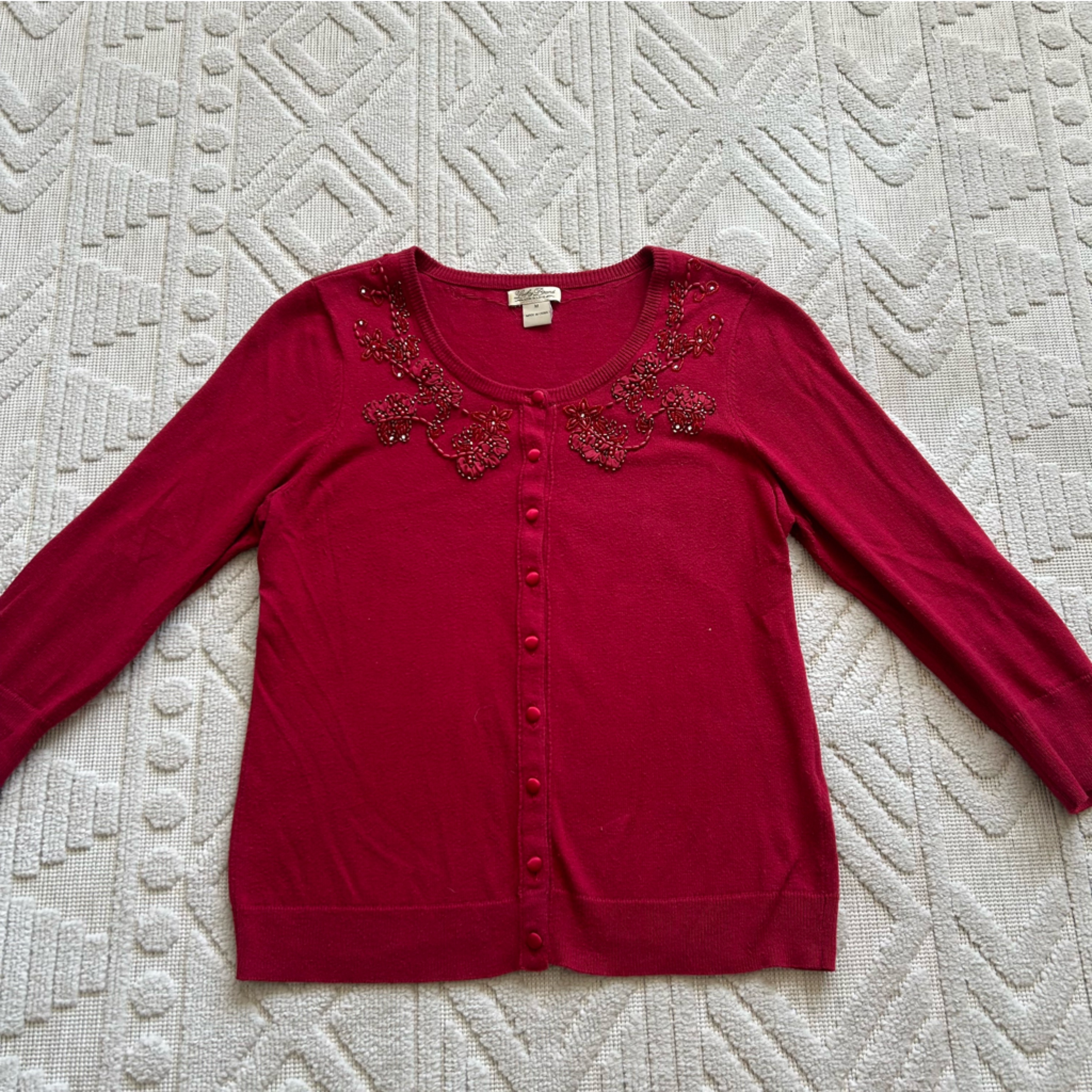Lucky Brand Red Cardigan
